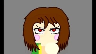 Undertale Chara fa sesso orale e si fa il buco del culo